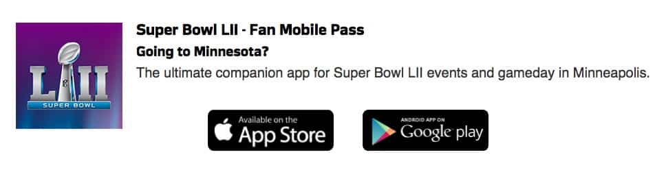 Super Bowl Fan Mobile Pass - The App for Super Bowl Week